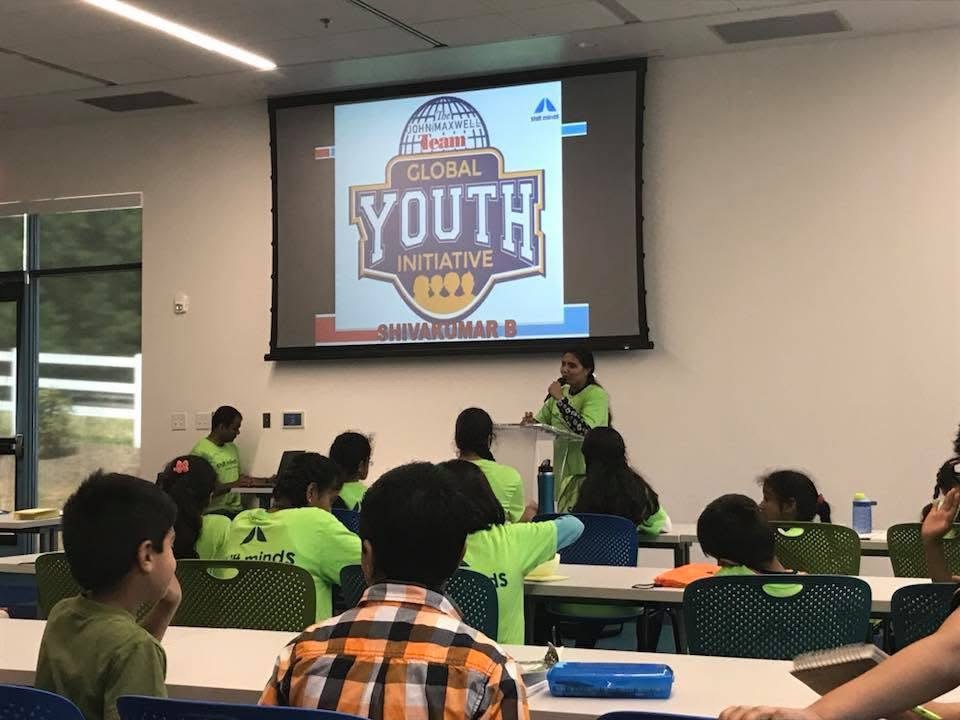 Students at a Global Youth Initiative leadership session