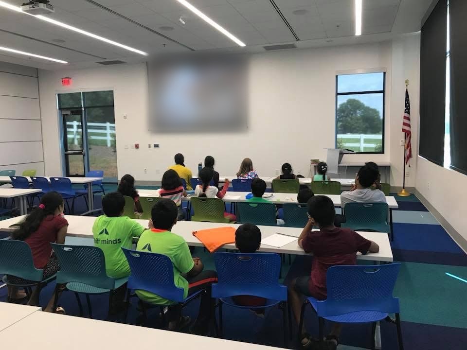 Students in a values and leadership workshop